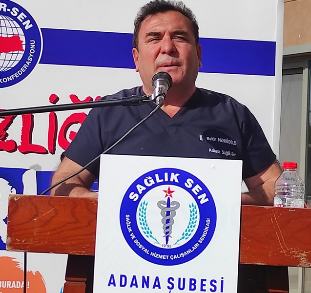 Adana Şehir Hastanesinde basına açıklama yapan Nennioğlu ,