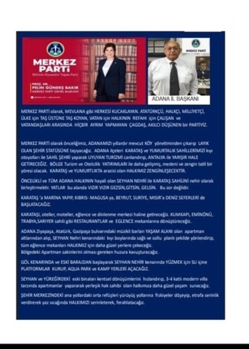 MERKEZ PARTİ BİLDİRİSİ