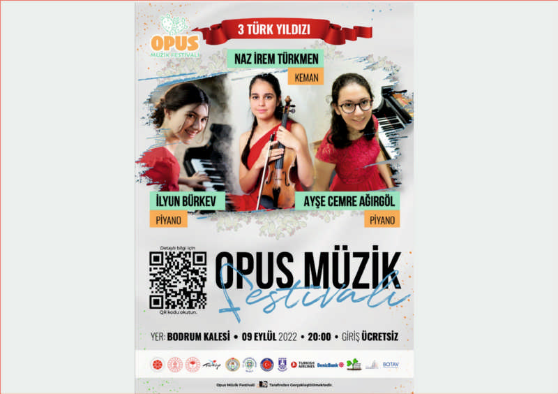 GENÇLERİ OPUS MÜZİK FESTİVALİ’

Bu doğrultuda 9 Eylül’de başarılarıyla Türkiye’yi gururlandıran üç kız çocuğu da büyük orkestra ile sahne alacak. Sanateseverler Bodrum Kalesi’nde saat 20.00’de, uluslararası başarılarıyla adından söz ettiren, piyanonun genç yıldızları İlyun Bürkev ve Ayşe Cemre Ağırgöl, kemanın dünya sahnelerindeki genç ismi Naz İrem Türkmen ile buluşacak.

HABERİN SONU GAZETESİ
haberinsonu.com
