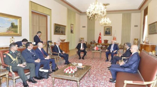 Cumhurbaşkanı Tufan Erhürman’dan İlk Resmi Ziyaret: TBMM’de Kurtulmuş ile Görüştü