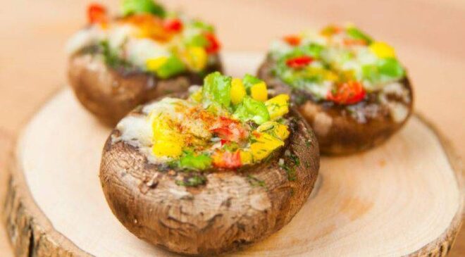 Fırında Renkli Kestane Mantarı