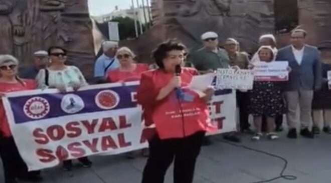 Emeklilerden Karabağlar’da Geçim ve Savaş Politikalarına Tepki
