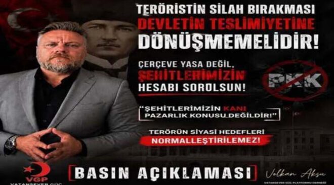 TERÖRİSTİN SİLAH BIRAKMASI DEVLETİN TESLİMİYETİNE DÖNÜŞMEMELİDİR !