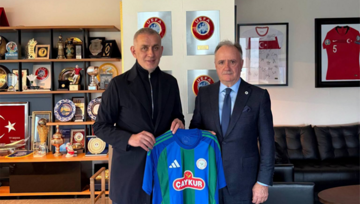 ÇAYKUR RİZESPOR BAŞKANIMIZ SARUHAN’DAN TFF BAŞKANI HACIOSMANOĞLU’NA ZİYARET